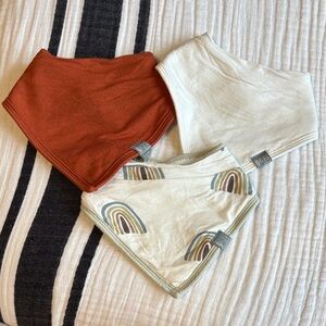 Kyte BABY Bandana Bib Trio - Terracotta, Rainbow, White
